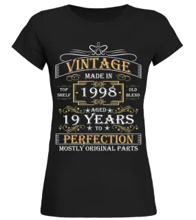 1998 Camiseta cuello redondo Mujer