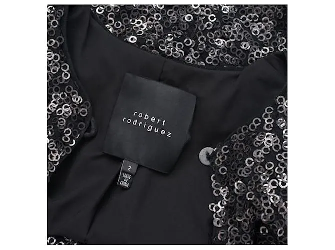 Autre Marque Chaqueta corta con lentejuelas de DISEÑADOR CONTEMPORÁNEO Metálico 