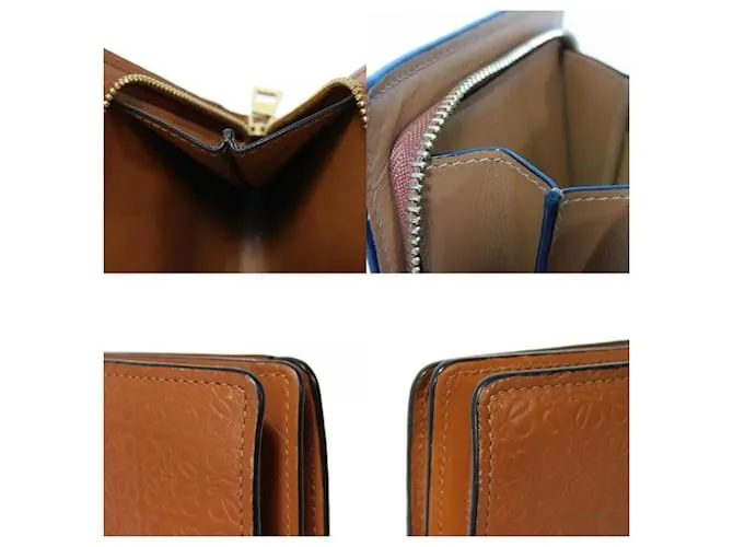 Billetera bi-fold Loewe en cuero marrón Castaño 
