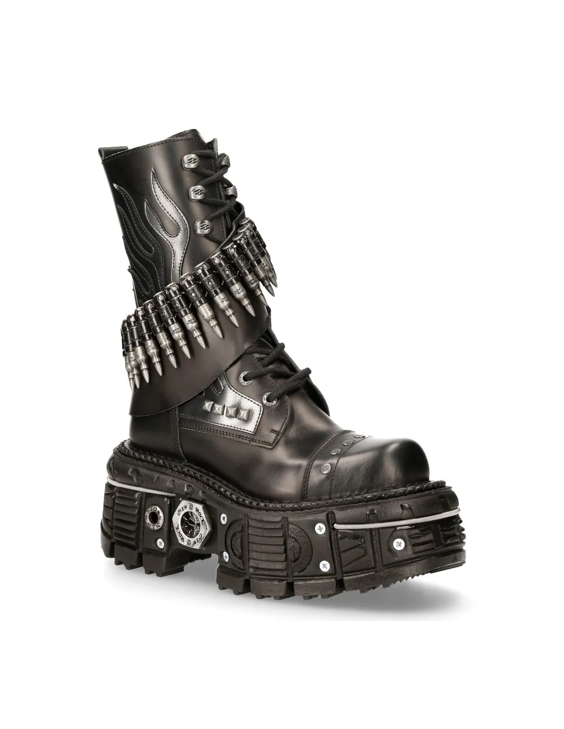 BOOT BLACK IMPERFECT WITH LACES M-297-C4