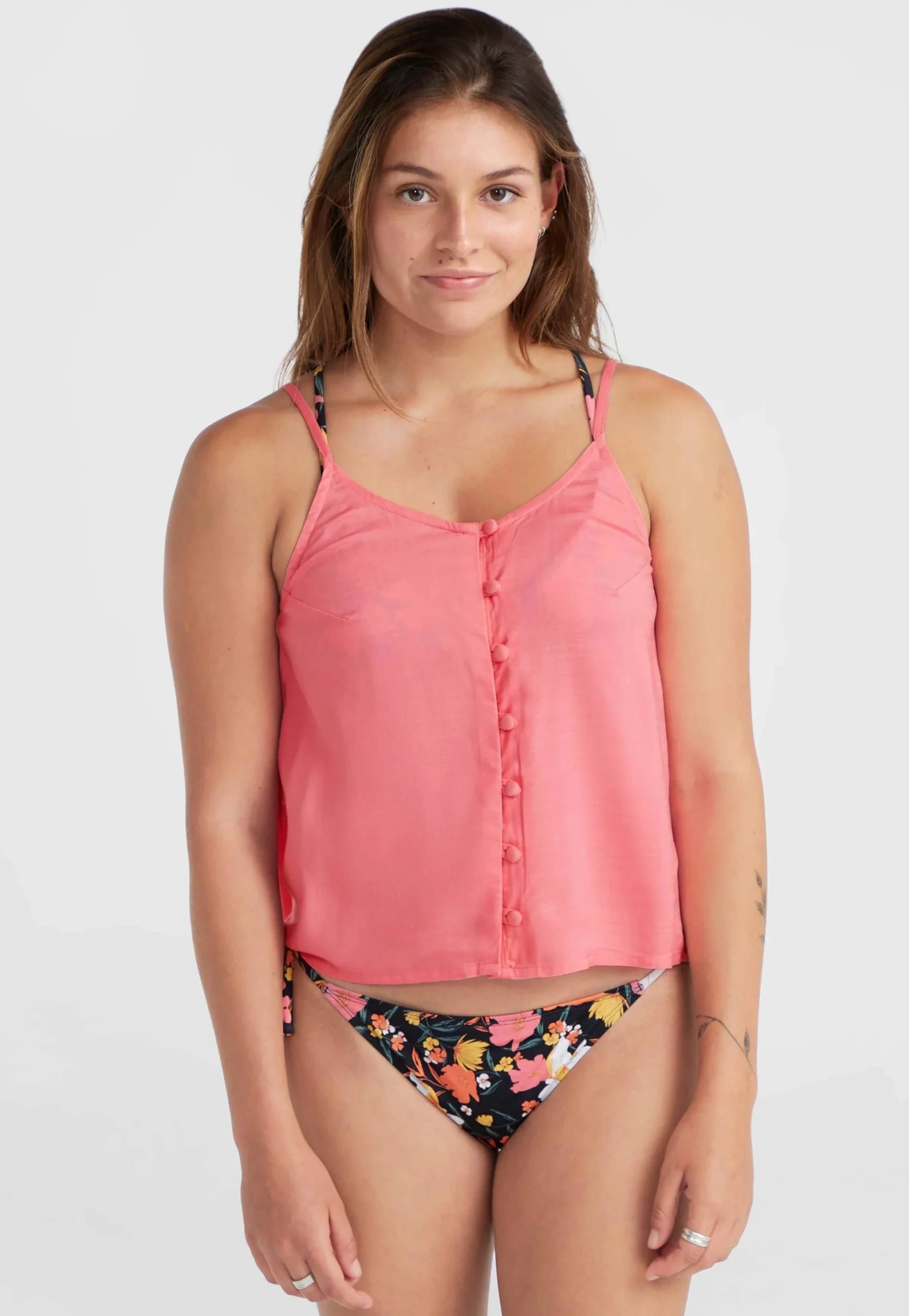 Camiseta  O’NEILL tirantes para mujer TIARE WOVEN TANK TOP Perfecty pink Ref. 14027 rosa chicle