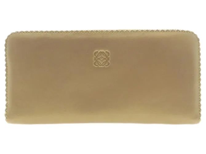 Cartera Larga Anagrama Loewe Dorado 