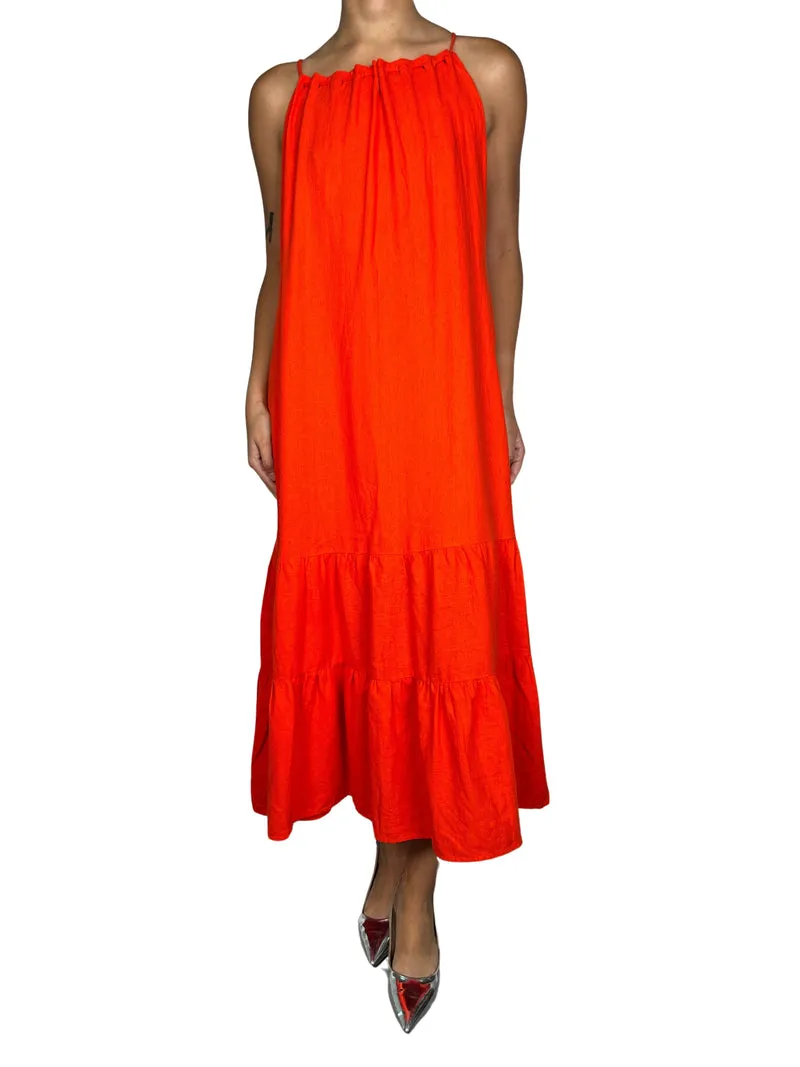 CHER Vestido Lino Y Viscosa