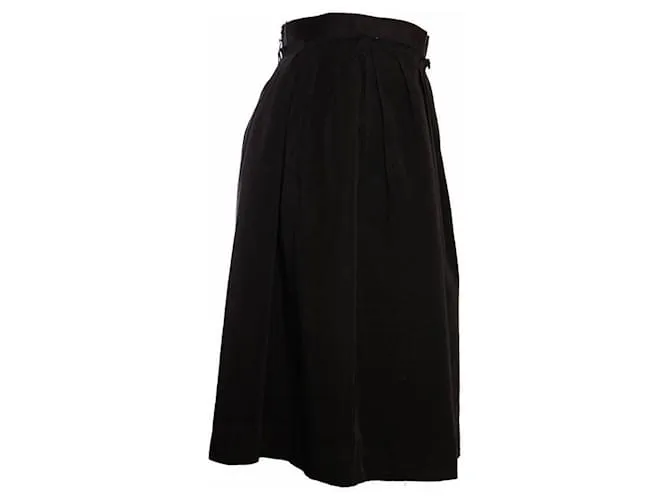 DOLCE & GABBANA, falda plisada negra en talla IT46/METRO. Negro 