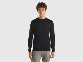 Jersey de cuello redondo de 100% algodón