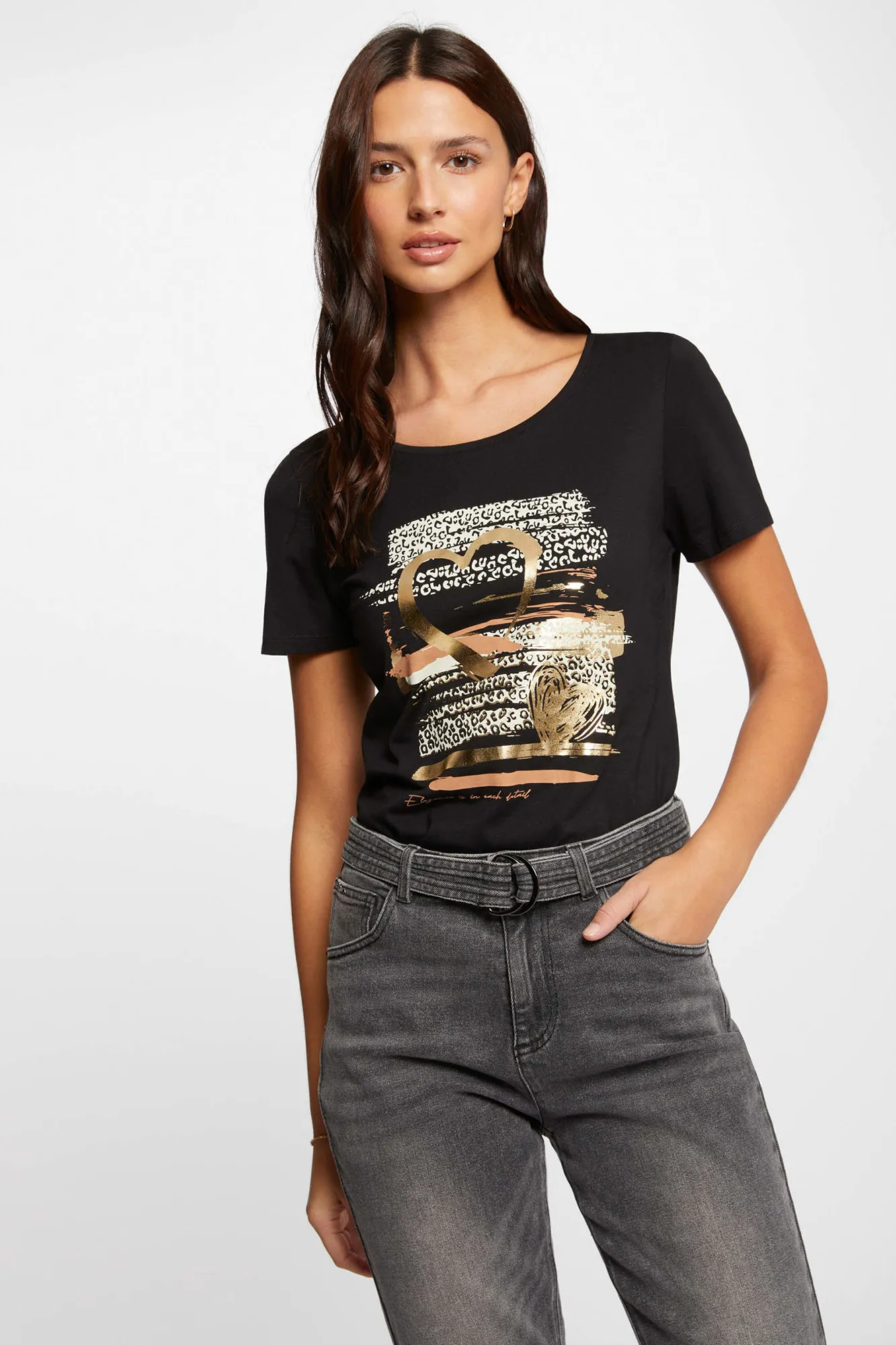 Morgan Camiseta mensaje y estampado