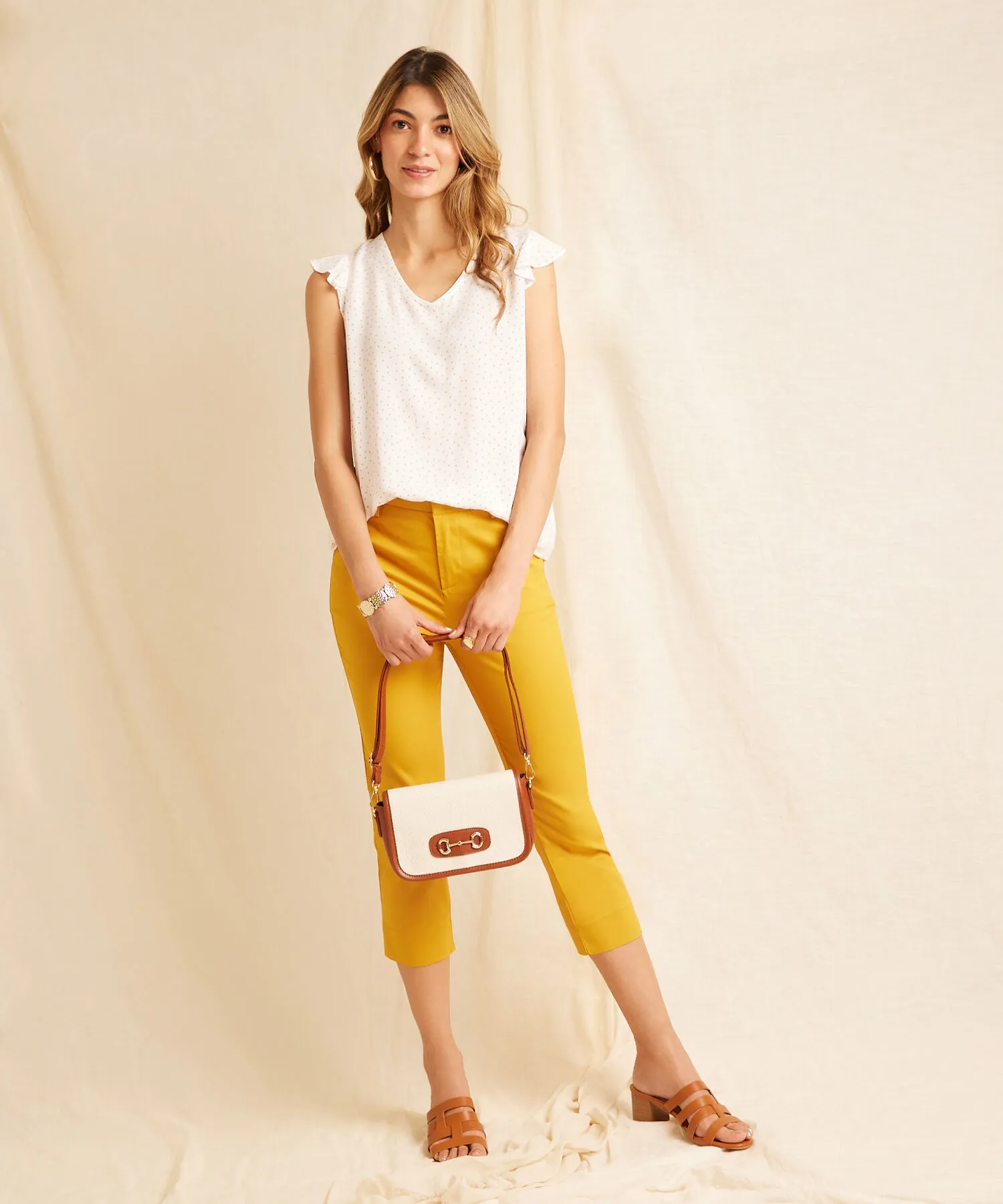 Pantalon Capri Unicolor-