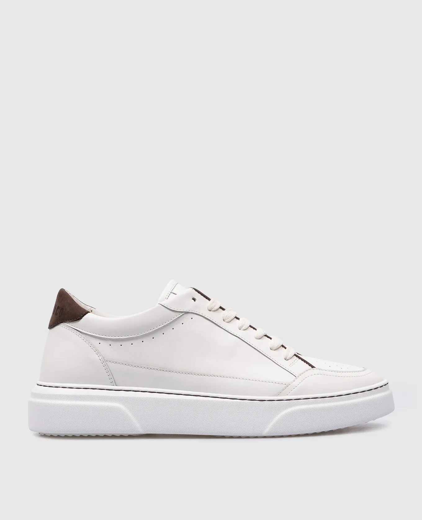 Peserico White leather sneakers with logo