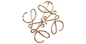Pin Broche Anagrama Loewe Dorado 