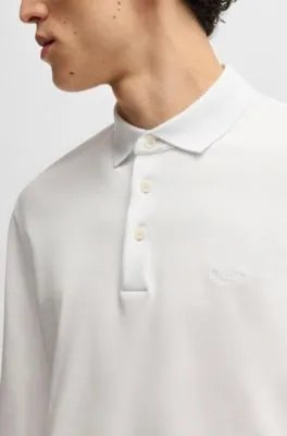 Polo de algodón interlock con logo bordado