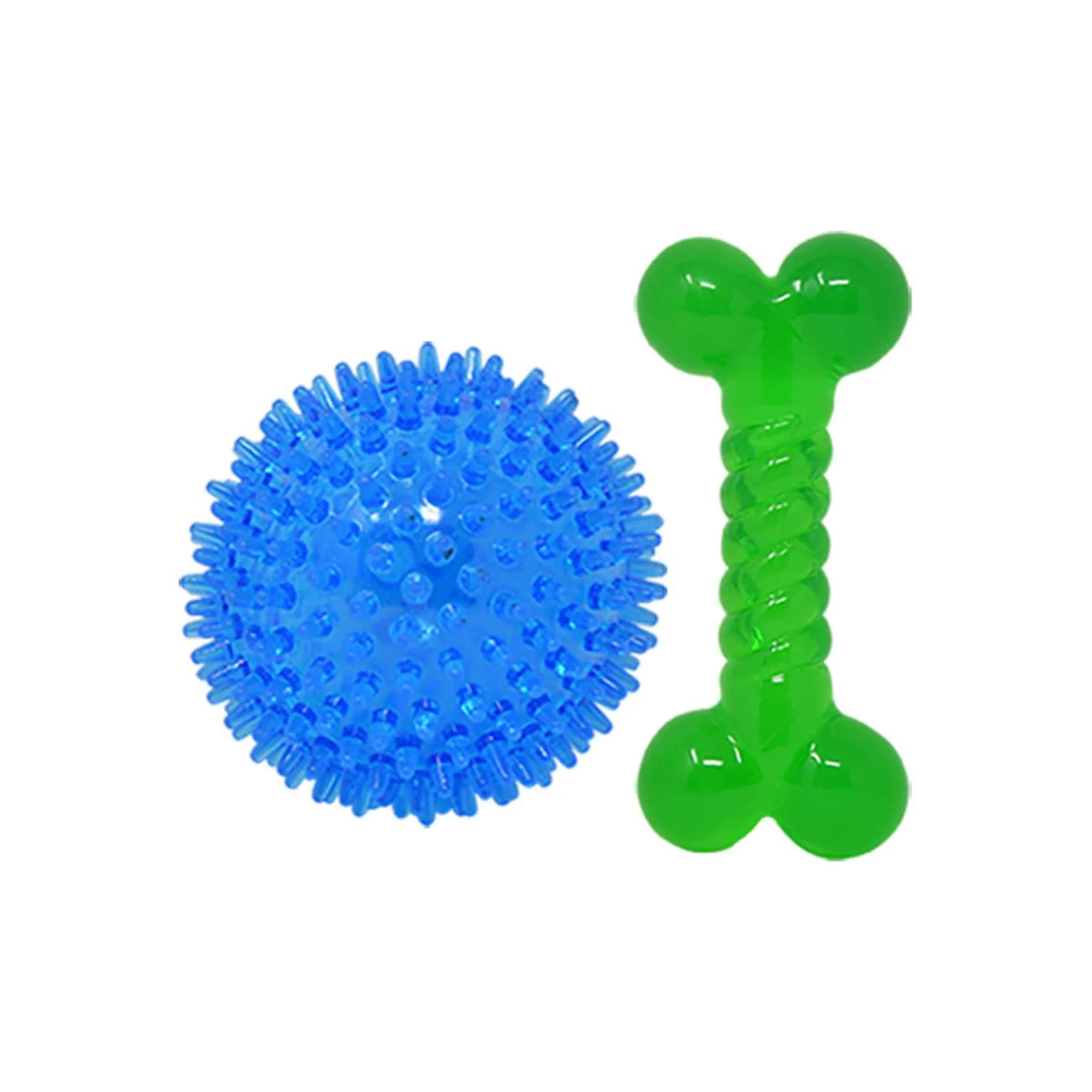 Set de Juguetes Hueso y Pelota para Mascotas