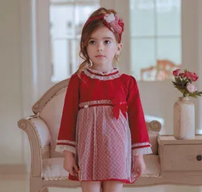 Vestido Niña Rojo con Tul by Miranda