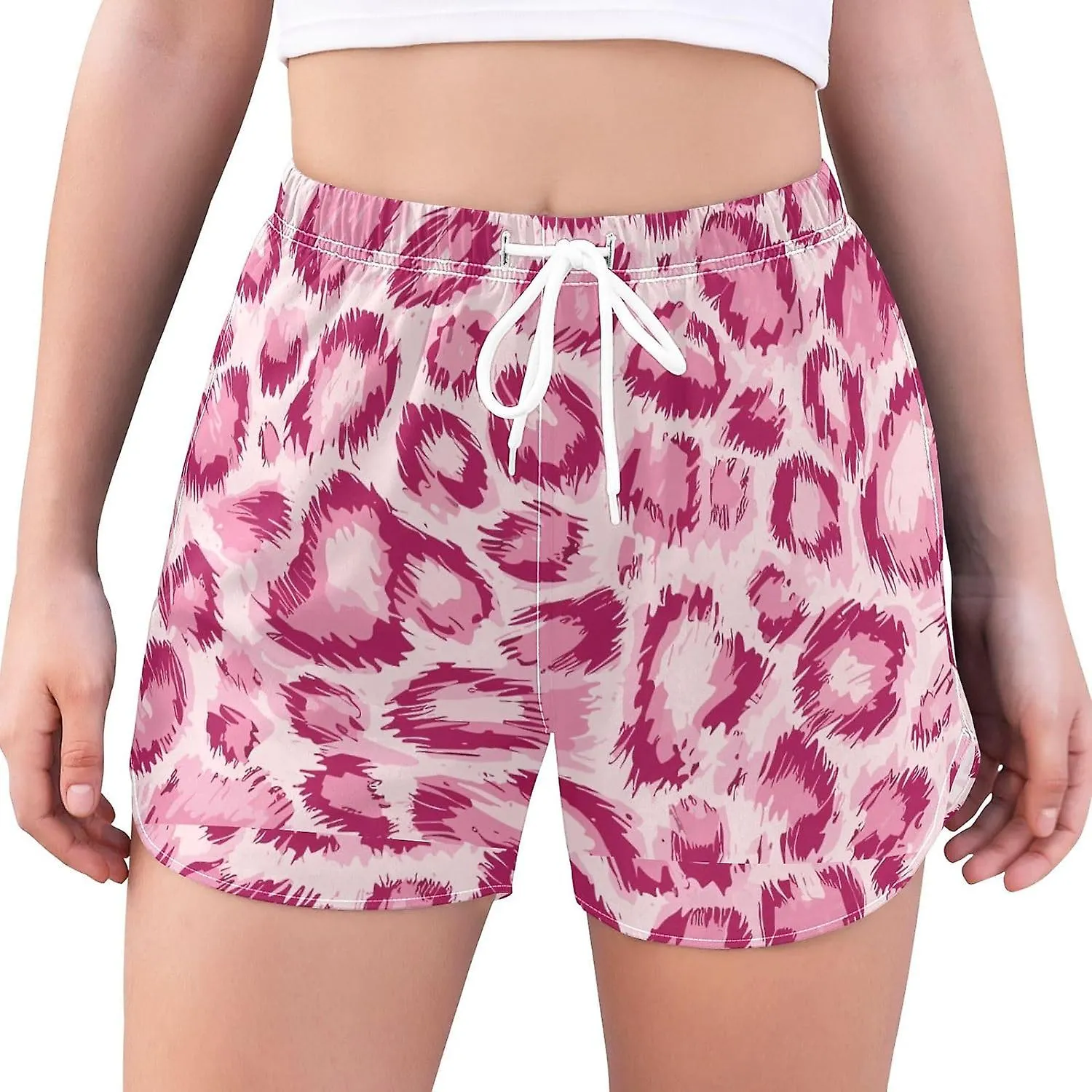 Women's Athletic Shorts Workout Running Gym Quick Dry Liner Shorts with Pockets-Ggb75